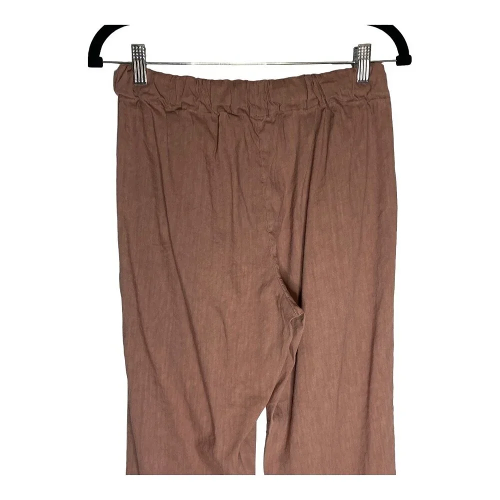 Aritzia Babaton Day Linen Pink Pull-On Pant-sz Medium